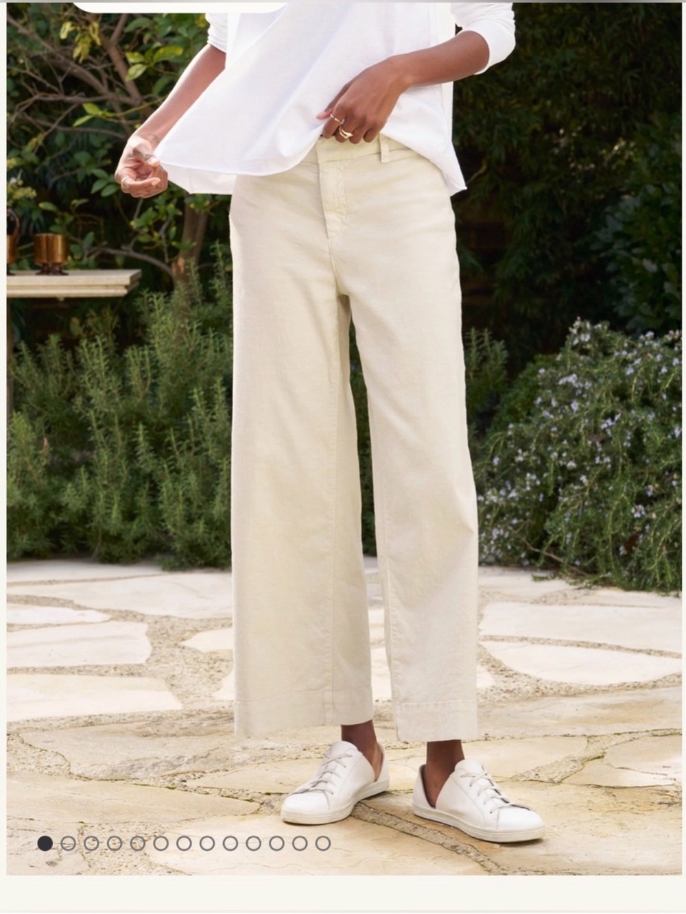 Frank & Eileen Wexford Wide Leg Linen Blend Pant Trouser 12